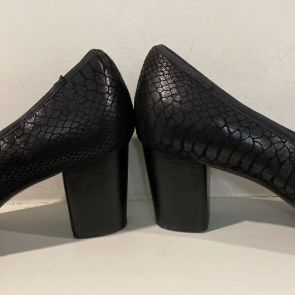 Naturalizer Shoes Naomi Snakeskin Pump Shoes Heel Black Size 40M - Picture 5 of 12